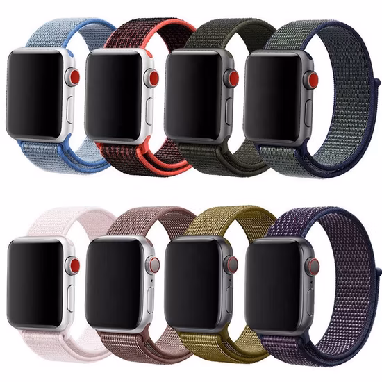 最新のカラー織ナイロンスポーツループ Apple Watch バンド 44 ミリメートル 42 ミリメートル 40 ミリメートル 38 ミリメートルリストストラップ iWatch