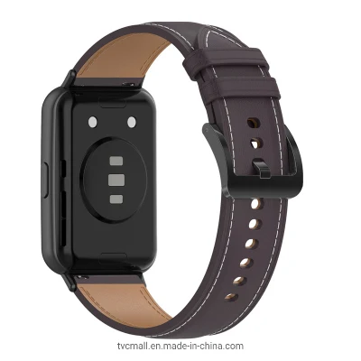Huawei Watch Fit 2用調節可能な本物のPUレザースマートウォッチストラップ