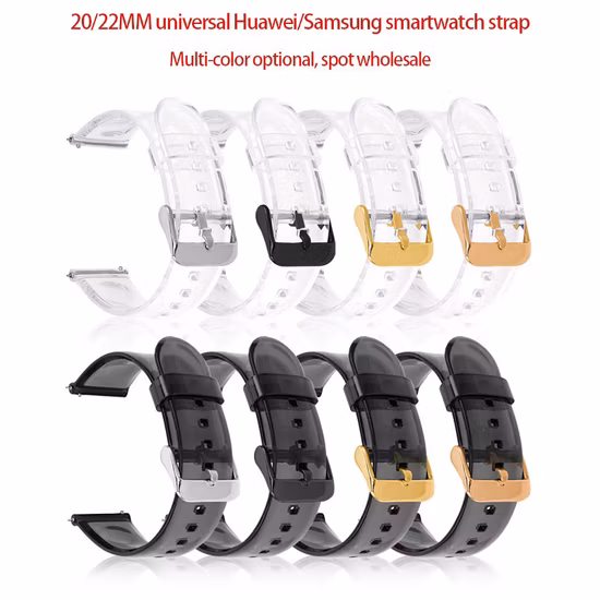 Samsung Galaxy Watch4 透明ストラップ Huawei 社 20/22mm スマートウォッチ ストラップ
