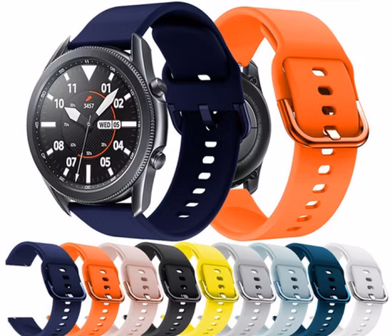 工場出荷時の価格シリコン時計ストラップ交換用サムスン 20 ミリメートル 22 ミリメートルシリコンゴムスポーツ時計バンドストラップギャラクシーアクティブ/2 アップルウォッチ卸売