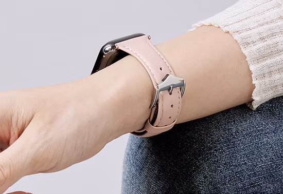 カスタムロゴ時計アクセサリー高品質コーコダイルバンド本革ストラップ男性女性手首 Apple Watch